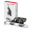 Axagon (PCEA-S2N) 2 db Soros portos 1 sávos PCI-Express kártya