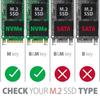 Axagon (EEM2-GTR) SuperSpeed USB-C NVMe M.2 Fekete Ház