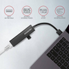 Axagon (HMA-GL3A) USB 3.2 HUB Gigabit LAN porttal Fekete