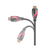VCOM (CG525-R-5.0) HDMI Apa-Apa 5m (V2.0, 19M/M, 3D) Piros-Fekete Kábel