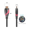 Kép 4/4 - VCOM (CG525-R-10.0) HDMI Apa-Apa 10m (V2.0, 19M/M, 3D) Piros-Fekete Kábel