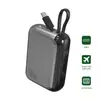 Kép 1/3 - 4Smarts Pocket Külső Akkumulátor Power bank, USB-C kábellel, 10000mAh, 30W, Szürke