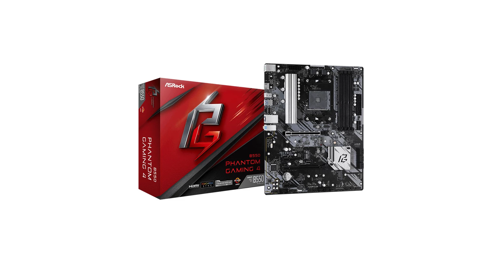 ASRock B550 Phantom Gaming 4 AMD B550 AM4 ATX (90-MXBDZ0-A0UAYZ) Alaplap