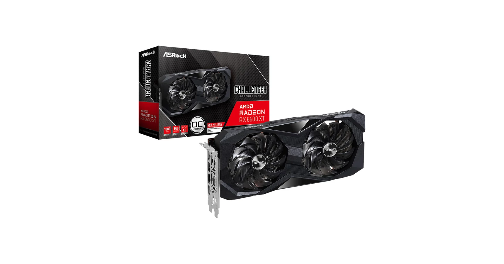 ASRock AMD Radeon RX 6600 XT Challenger D 8GB OC GDDR6 (RX6600XT CLD 8GO) Videokártya