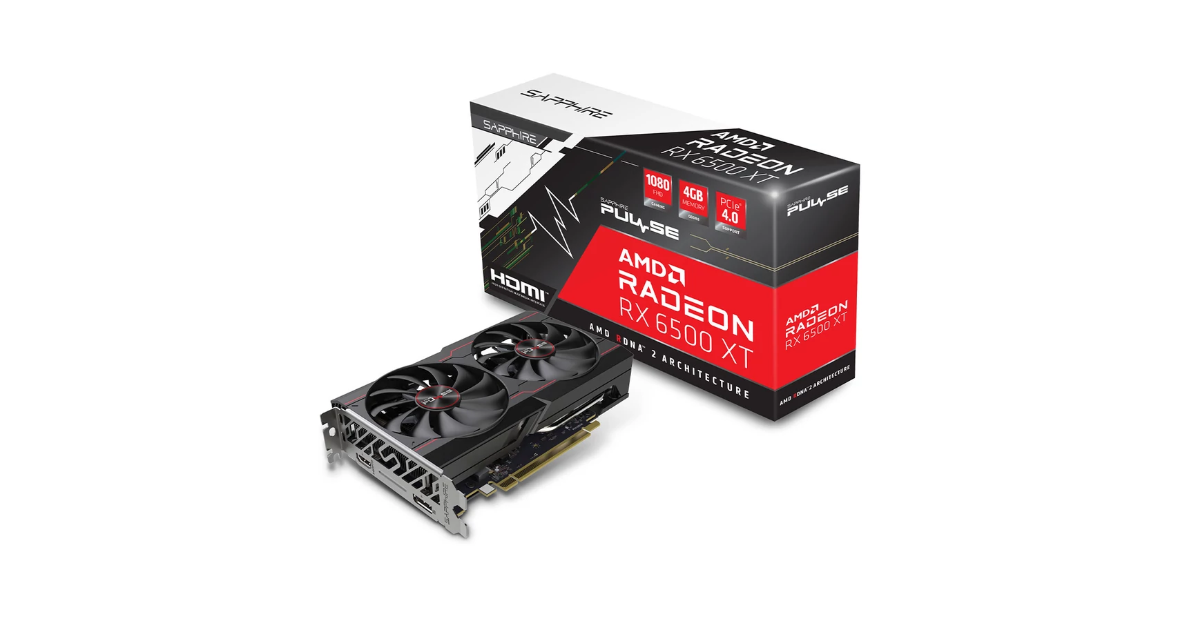 Sapphire PULSE AMD Radeon RX 6500 XT 4GB GDDR6 (11314-01-20G) Videokártya