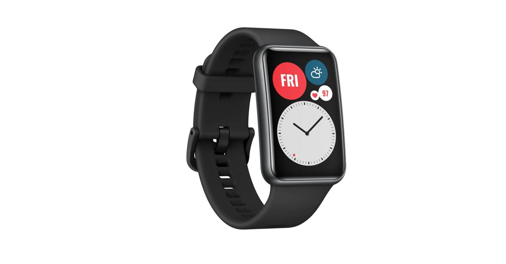 Huawei Watch Fit Okosóra Éjfekete Szilikonszíjjal