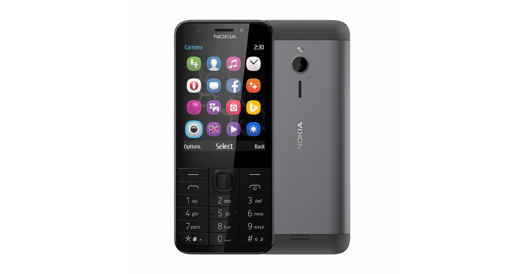 Nokia 230 DS RM-1172 Dual SIM Sötét Ezüst Kártyfüggelten Mobiltelefon