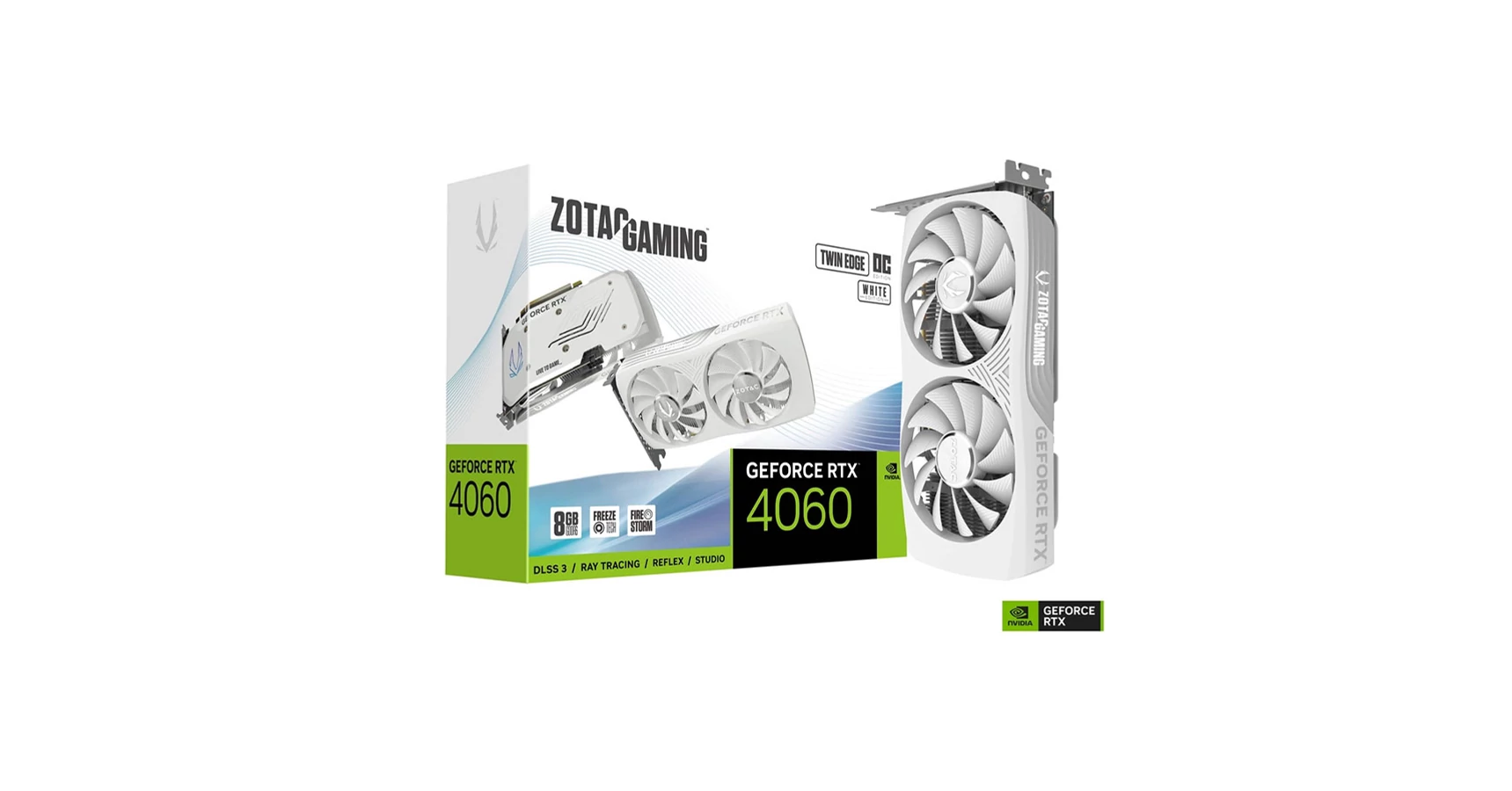 Zotac Gaming GeForce RTX 4060 Twin Edge OC White Edition 8GB GDDR6 Videokártya