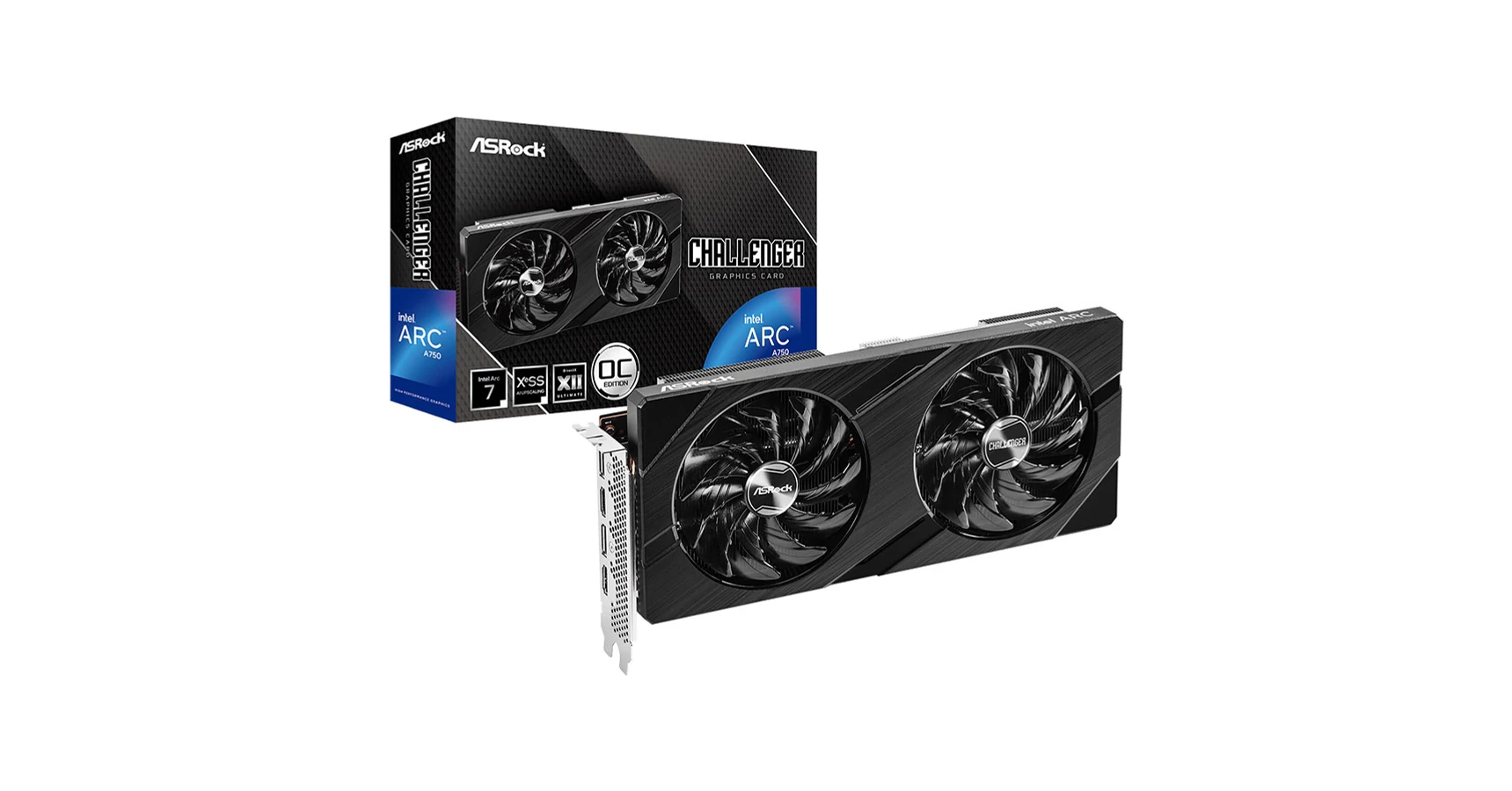 ASRock Intel ARC A750 Challenger D 8GB OC (A750CLD8GO) Videokártya