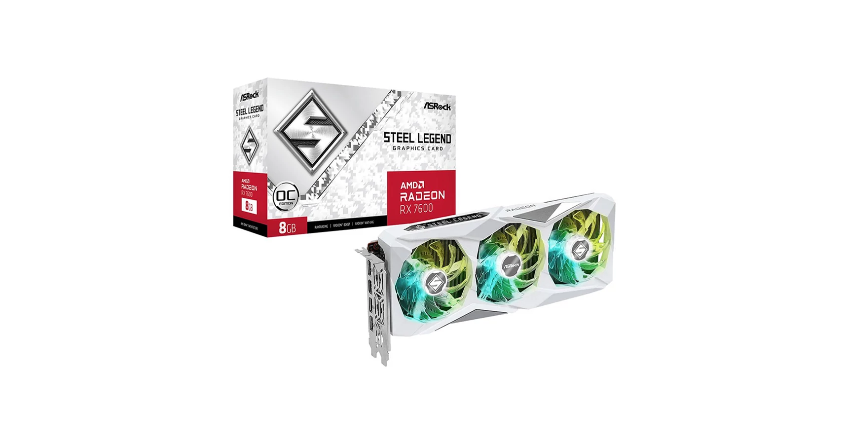 ASRock Radeon RX 7600 Steel Legend 8GB OC GDDR6 (RX7600SL8GO) Videokártya
