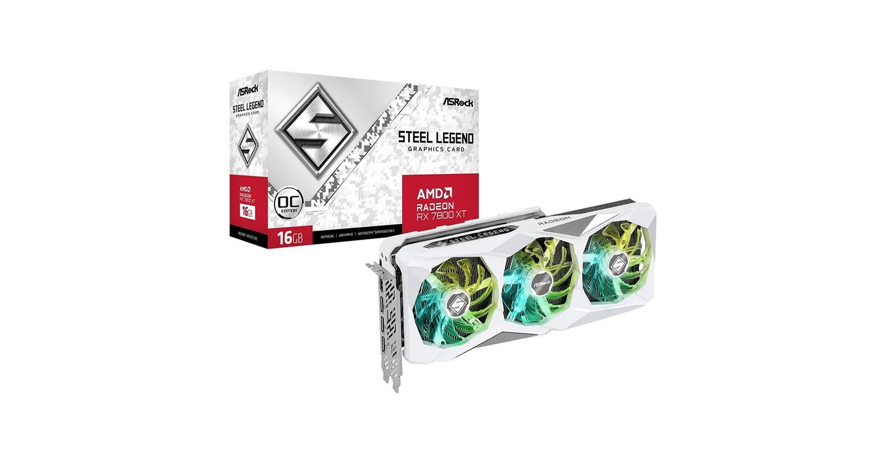 ASRock Radeon RX 7800 XT Steel Legend 16GB OC GDDR6 (RX7800XTSL16GO) Videokártya