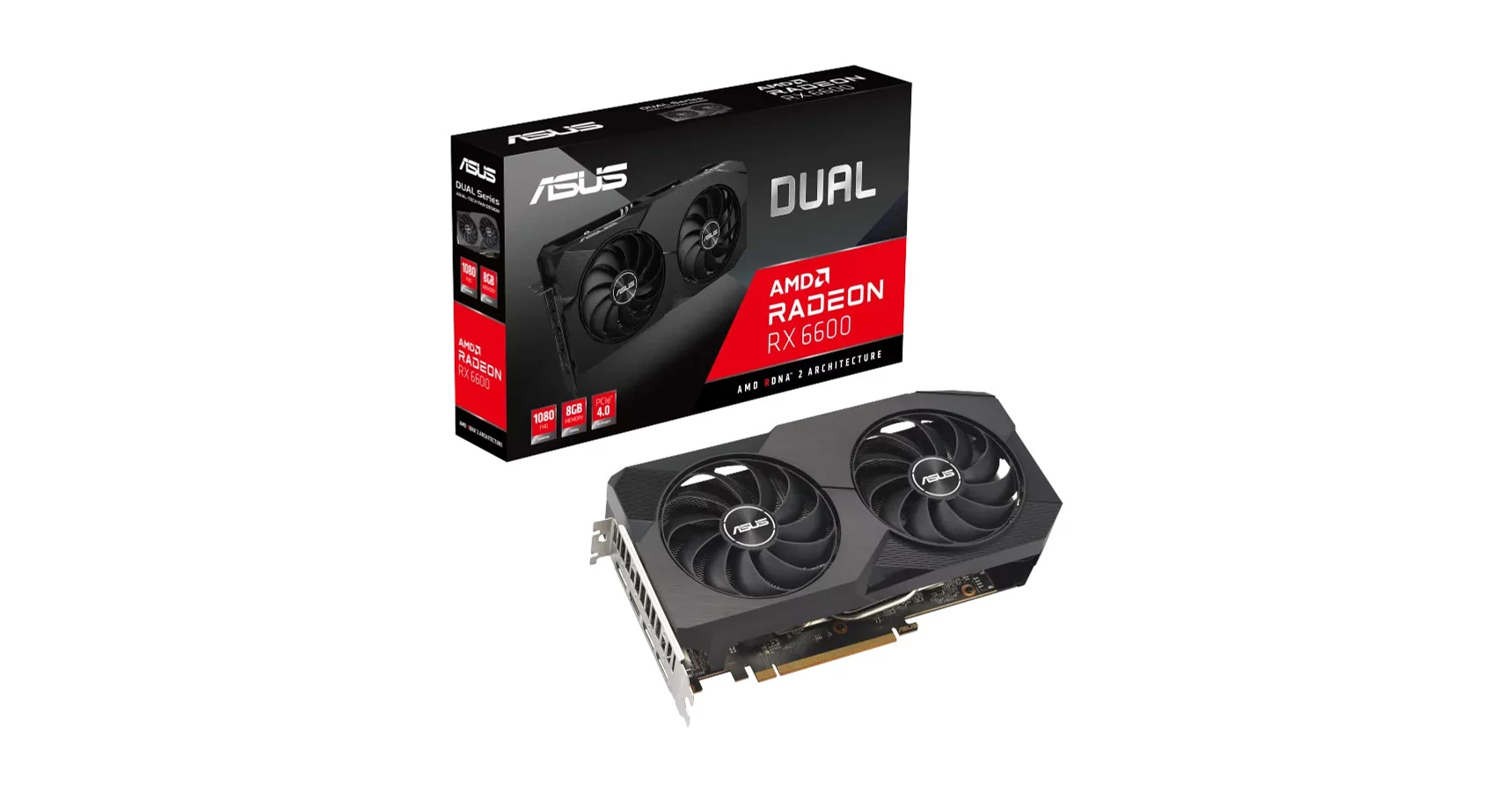 Asus AMD RX 6600 8GB GDDR6 (DUALRX66008GV2) Videokártya