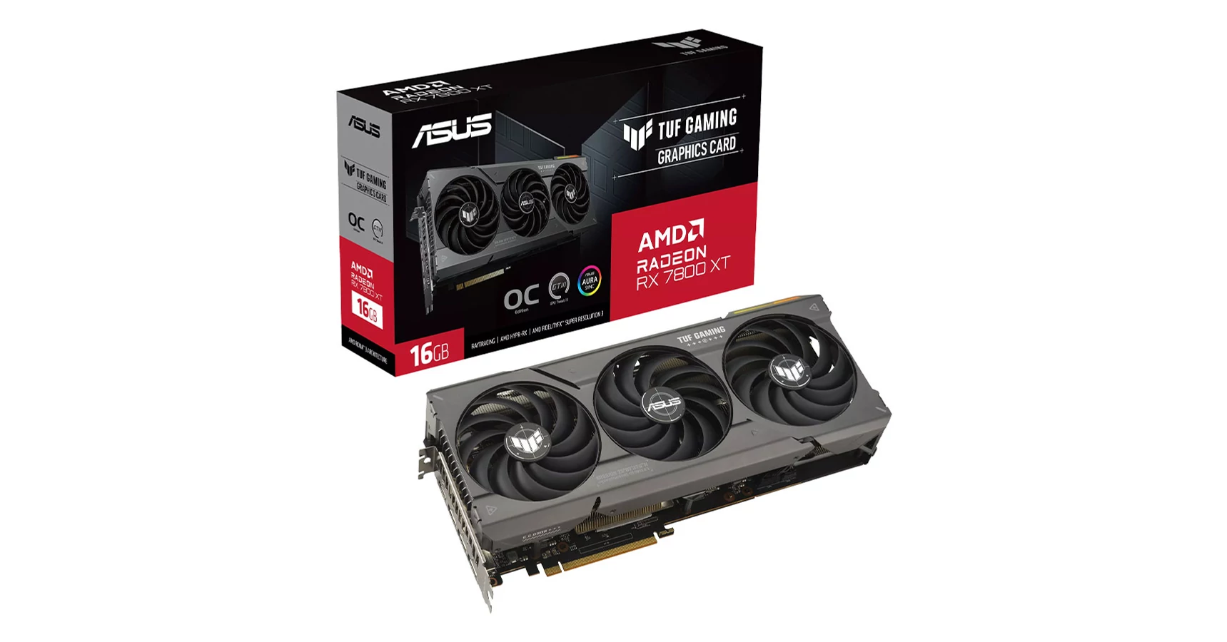 Asus AMD RX 7800 XT 16GB D6 (TUFRX7800XTO16GGAMING) Videokártya