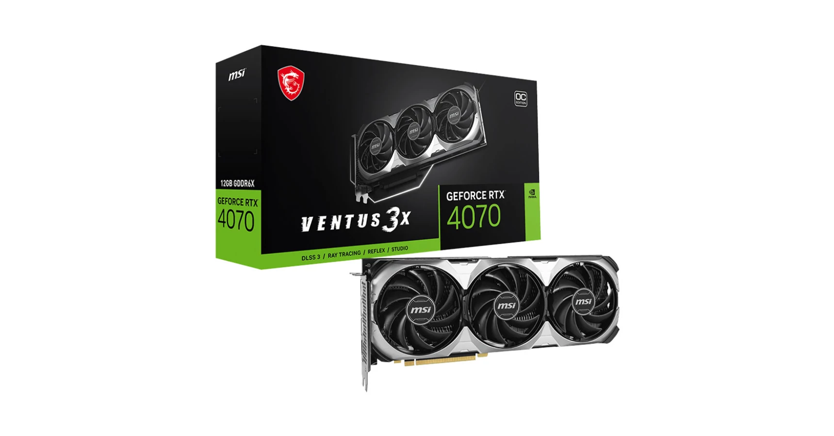 MSI GeForce RTX 4070 VENTUS 3X E 12G OC (4070VENTUS3XE12GOC) Videokártya