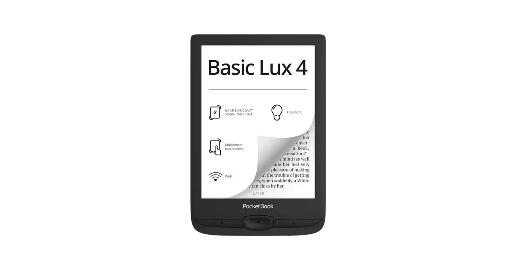PocketBook Basic Lux 4 E-Book olvasó, Black csak a Lappertől