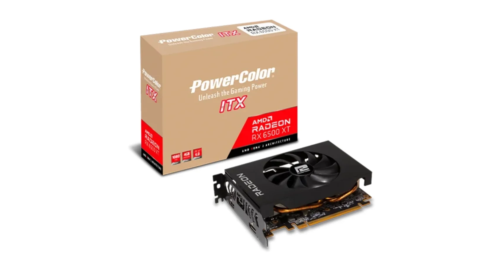  PowerColor AMD Radeon RX 6500 XT ITX 4GB GDDR6 4GBD6-DH Videokártya