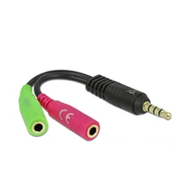 Delock sztereó jack apa 3.5 mm > 2 x sztereó jack anya, 3.5 mm Adapter (65344)