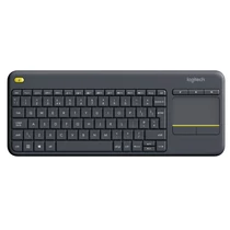 Logitech K400 Plus Touch Vezeték Nélküli Billentyűzet HUN Fekete