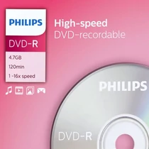 Philips 4,7GB 120' R Hengerdoboz DVD-R Lemez 10 db