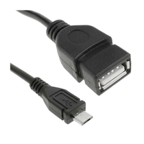 Value (11.99.8311A) OTG USB 2.0 - micro USB 0,15m Fekete Átalakító Kábel