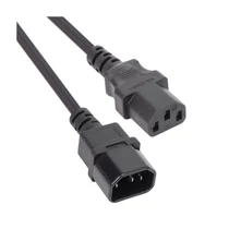 VCOM (CE001-1.8) Hálózati Tápkábel Hosszabbító 1,8m Fekete