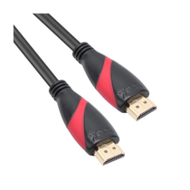 VCOM (CG525-R-1.8-V2.0) HDMI Apa-Apa 1,8m (V2.0, 19M/M, 3D) Piros-Fekete Kábel