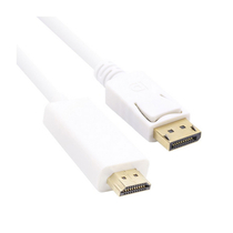 VCOM (CG605L-1.8) DisplayPort 1.2v - HDMI 1.4v Apa-Apa 1,8m Fehér Kábel