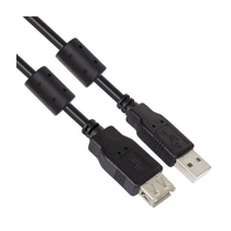 VCOM (CU202B-5) USB 2.0 Prémium (AMAF) 5m Fekete Hosszabítókábel