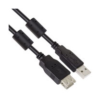VCOM (CU202B-1.8) Prémium 1,8m USB 2.0 Fekete Hosszabbítókábel