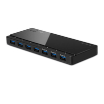 TP-Link UH700 7 portos USB 3.0 HUB táppal Fekete