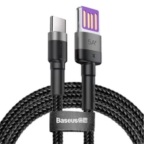 Baseus Cafule HW USB-A USB-C 40W gyorstöltő adatkábel 1m szürke/fekete