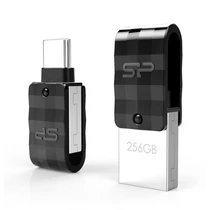 Silicon Power Mobile - C31 16GB USB 3.2/USB-C Pendrive Fekete (SP016GBUC3C31V1K)