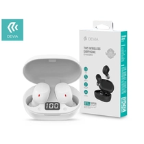 Devia TWS Bluetooth sztereó headset v5.0 + töltőtok - Devia Joy A6 Series True Wireless Earphones with Charging Case - fehér
