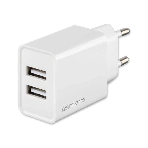 4Smarts VoltPlug Dual Hálózati Töltő Adapter 12W/2.4A Fehér