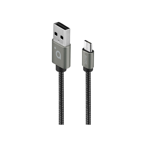Acme (CB2011G) 1m fonott USB - Micro USB kábel Sötét szürke