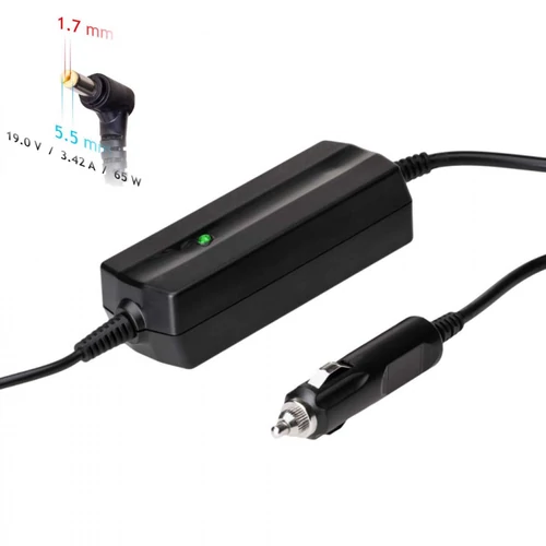 Akyga AK-ND-34 19V / 3.42A 65W 5.5 x 1.7 mm
 Autós Laptop Tápegység