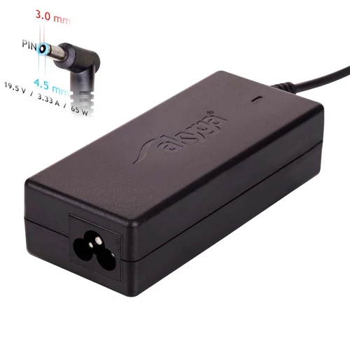 Akyga AK-ND-58 19.5V / 3.34A 65W 4.5 x 3.0 mm + pin
 Laptop Tápegység
