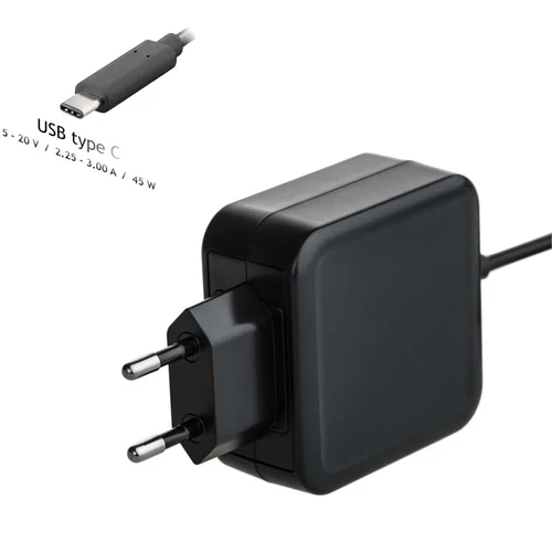 Akyga AK-ND-60 5 - 20V / 2.25 - 3A 45W USB type C Power Delivery
 Laptop Tápegység