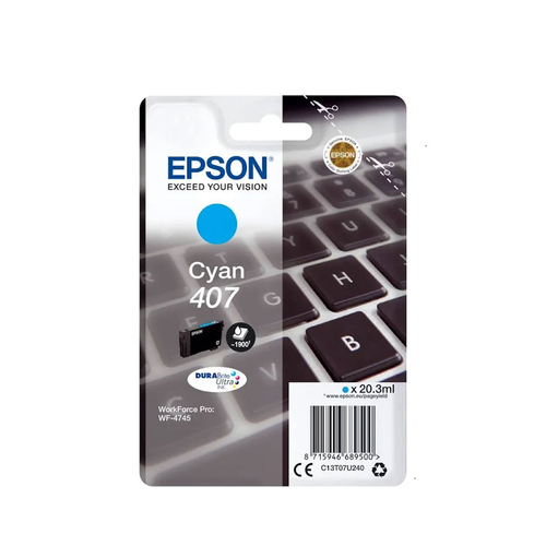Epson 407 (C13T07U240) cián tintapatron