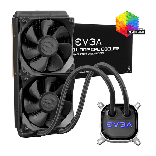 EVGA CLC 240mm All-In-One RGB LED Fekete (400-HY-CL24-V1) Processzor Vízhűtés