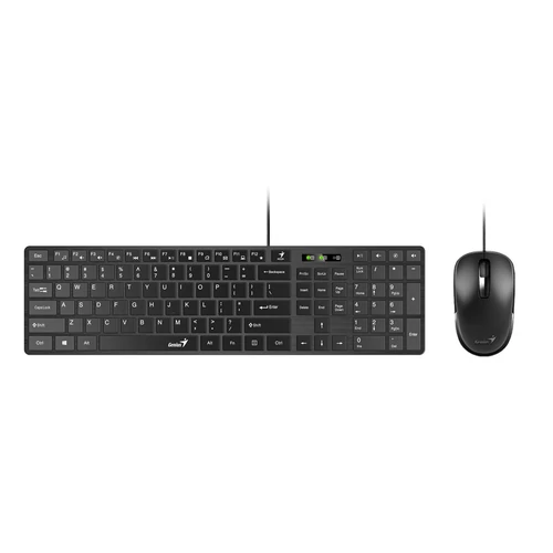 Genius SlimStar C126 Vezetékes Billentyűzet és Egér HUN Fekete