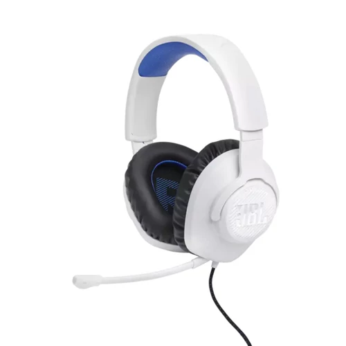 JBL Quantum 100P Gamer Konzol fejhallgató Fehér Kék
