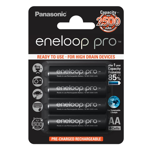 Panasonic Eneloop Pro AA 4db 2450 mAh Akkumulátor Elem