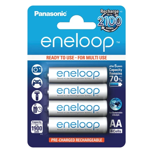 Panasonic Eneloop AA 4db 1900 mAh Akkumulátor Elem