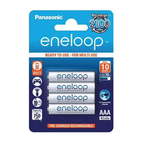 Panasonic Eneloop AAA 4db 750 mAh Akkumulátor Elem