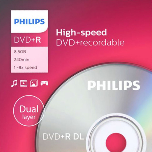 Philips 8,5GB 240' DualLayer Slim Tokos DVD+R DL Lemez 1 db