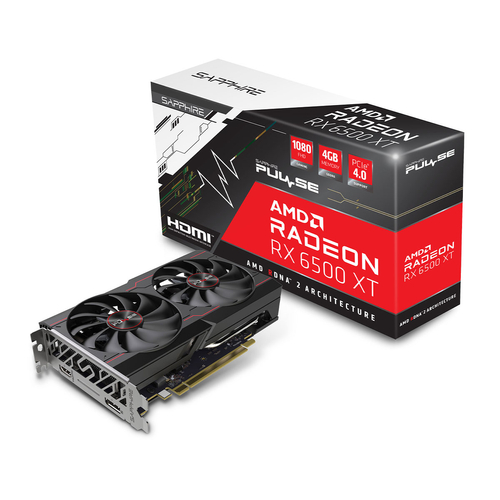 Sapphire PULSE AMD Radeon RX 6500 XT 4GB GDDR6 (11314-01-20G) Videokártya 