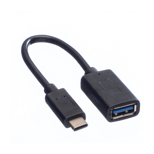 Value (11.99.9030A) OTG USB-C - USB3.2 0,15m Fekete Átalakító Kábel 