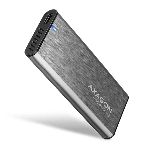 Axagon (EEM2-SG2) SuperSpeed+ USB-C NVMe M.2 Szürke Ház