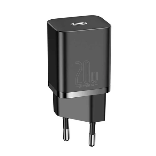 Baseus Super Si USB-C hálózati gyorstöltő 20W Fekete